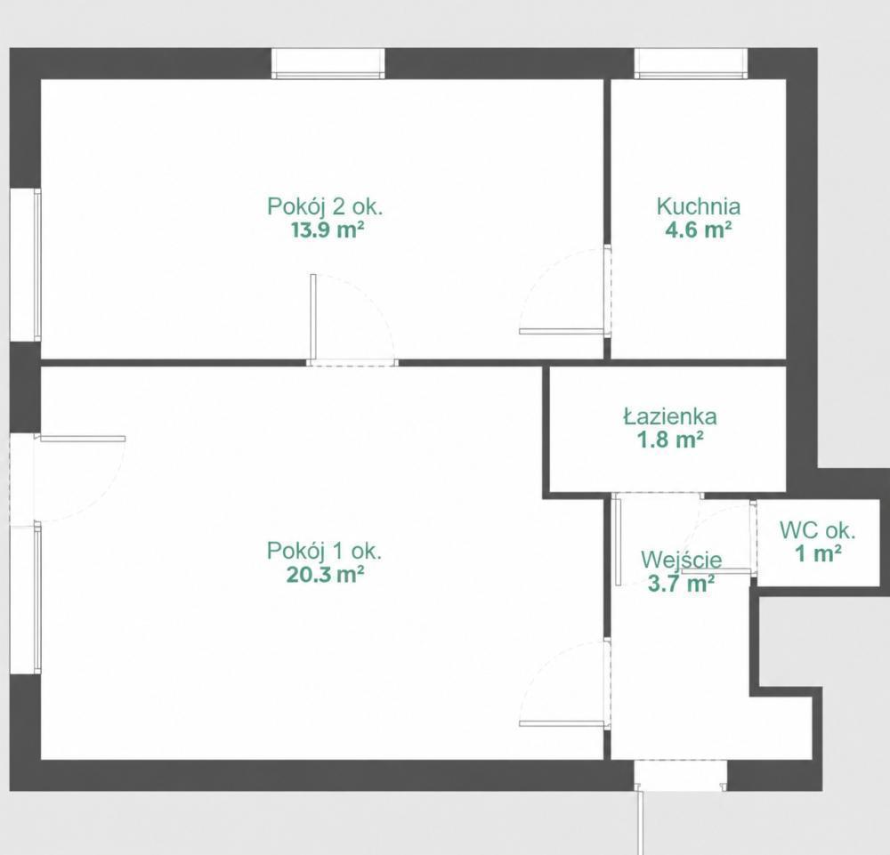 Mieszkanie 45 m² Poznań, Dębiec – na sprzedaż